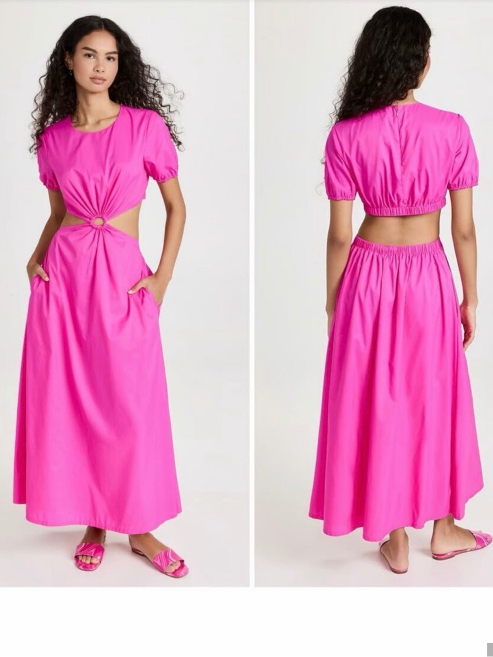 Staud calypso maxi dress size medium bougainvillea color